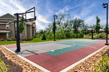 Outdoor basketball court